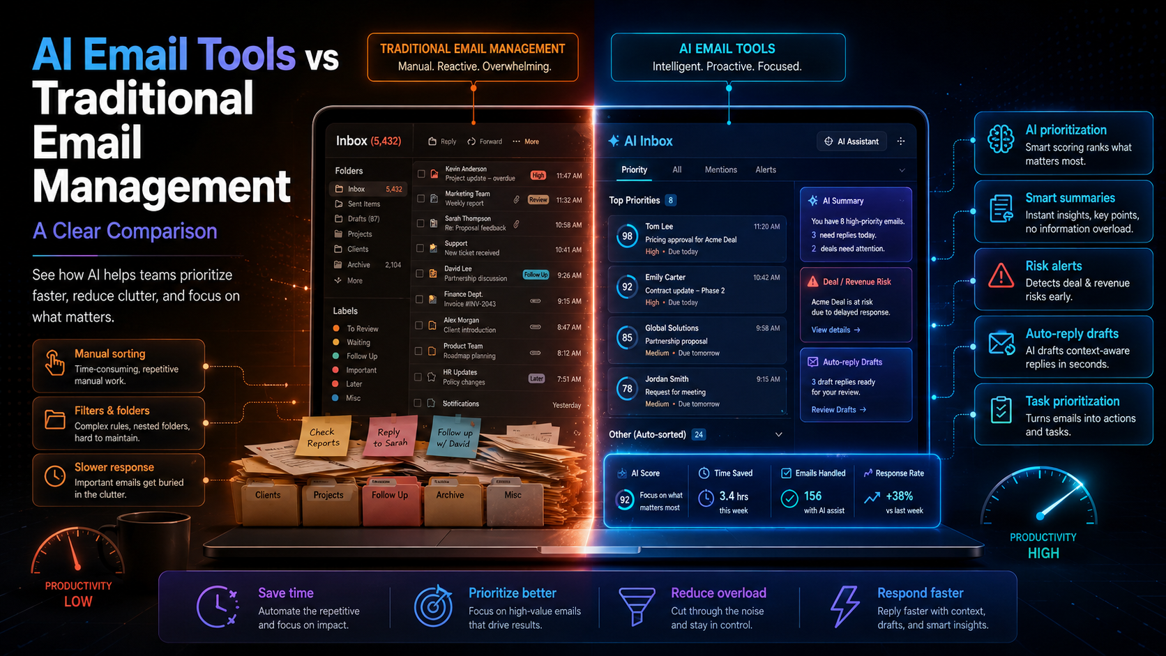 AI Email Tools vs Traditional Email Management: A Clear Comparison