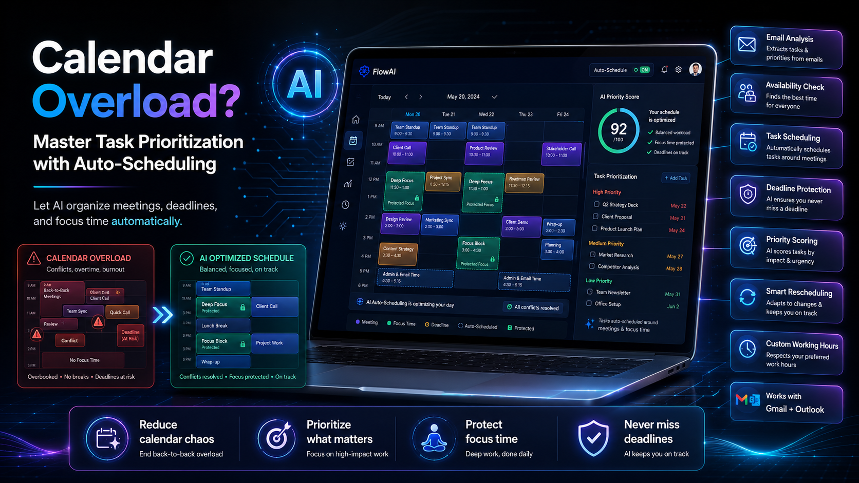Calendar Overload? Master Task Prioritization with Auto-Scheduling