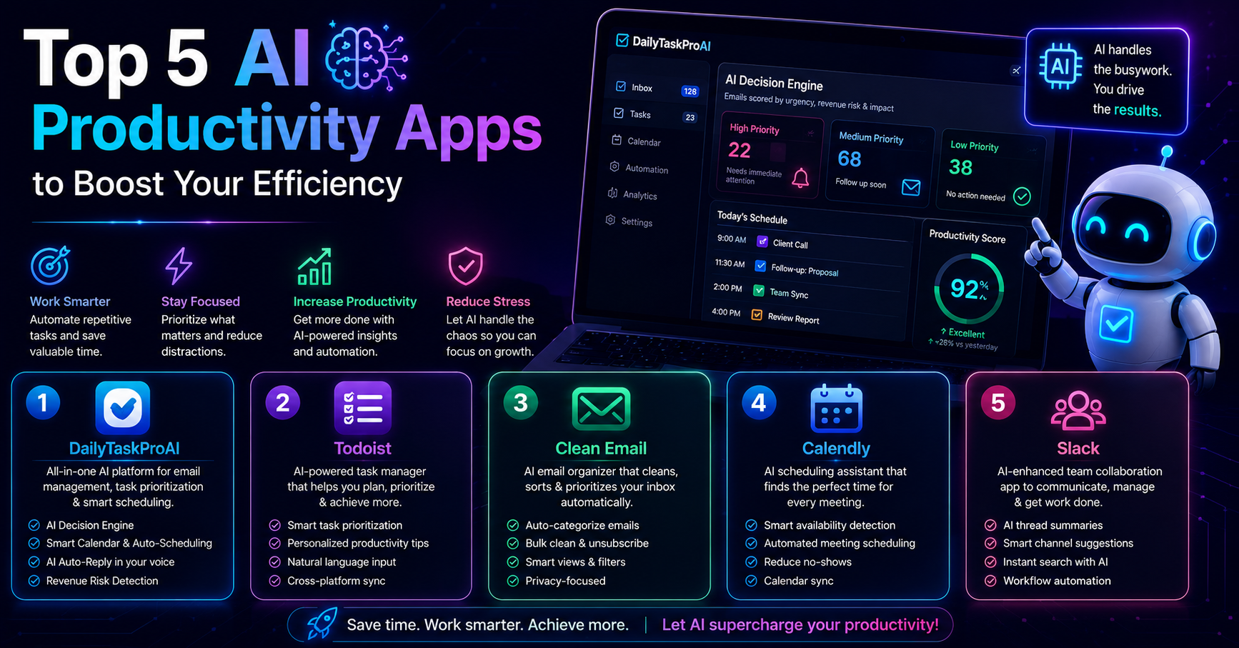 Top 5 AI Productivity Apps to Boost Your Efficiency